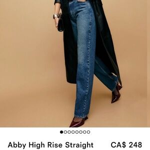 Réformation - Abby High Rise Straight jeans NWT